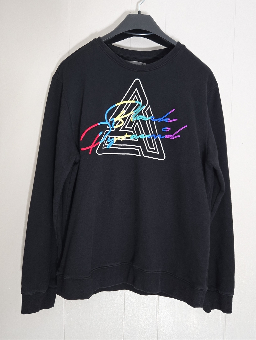 Black Pyramid Sweatshirt Logo Maze Spectrum Embroidery Embroiderd XXL
